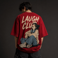 Laugh Club Red Oversized Tee