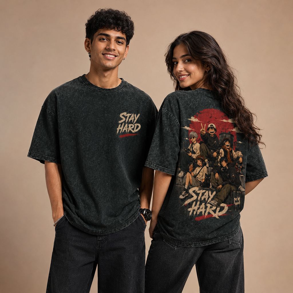 Stay Hard Acid Wash Tee - Green