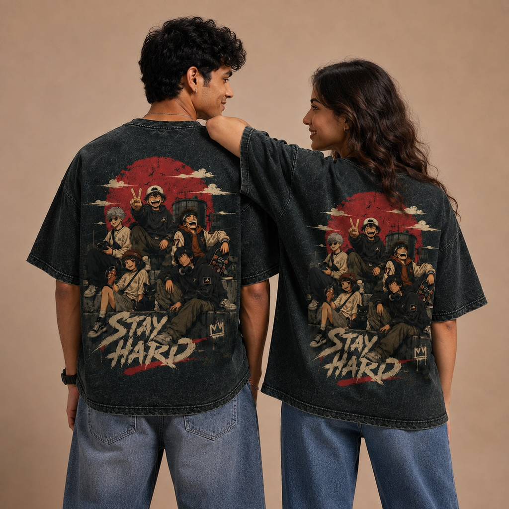 Stay Hard Acid Wash Tee - Green
