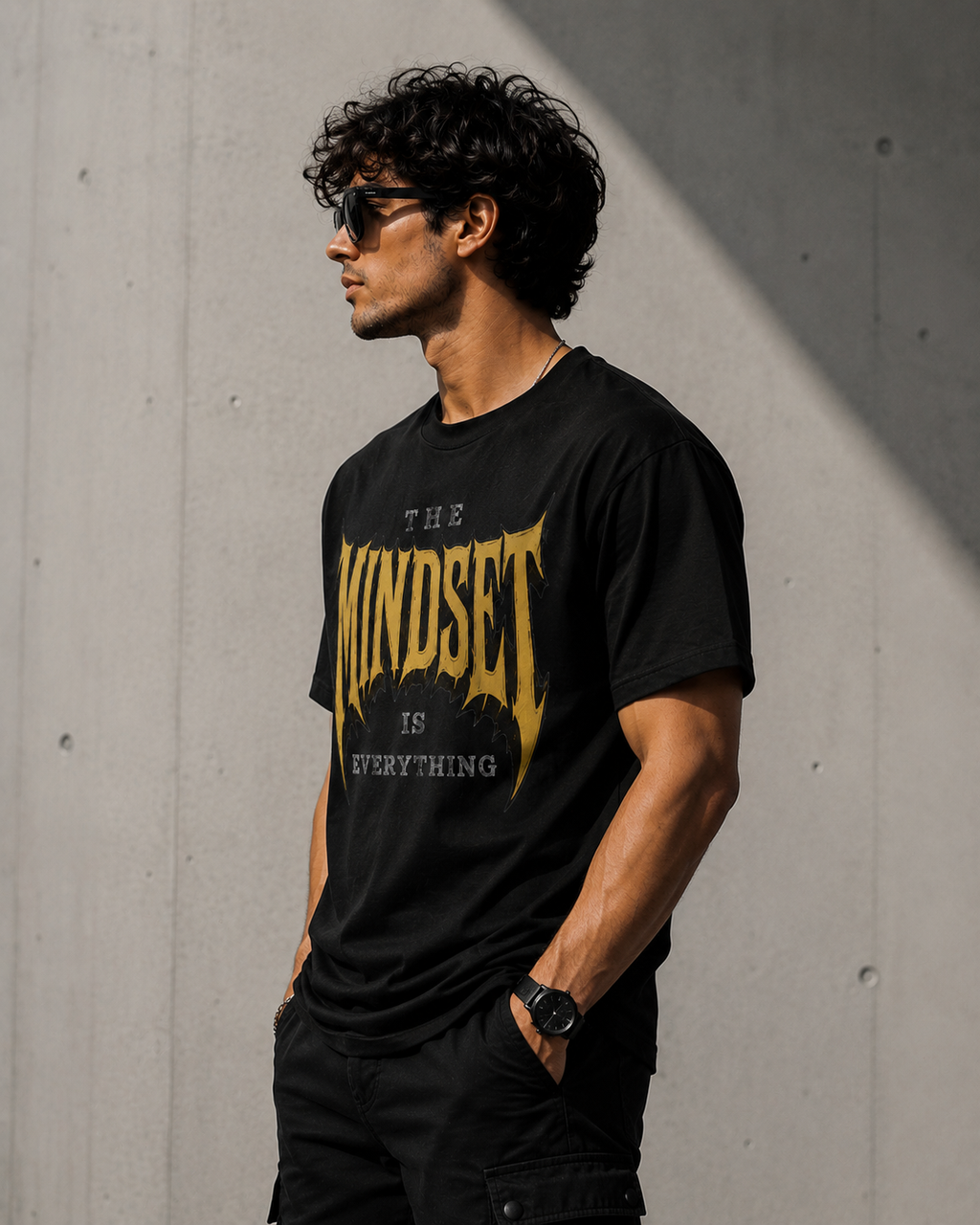The Mindset Is Everything Regular Fit T-Shirt – Black