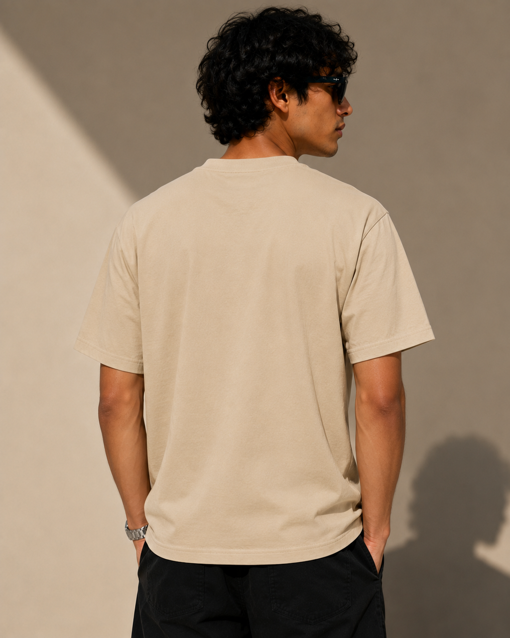 The Last Wanderer – Classic Beige Graphic T-Shirt